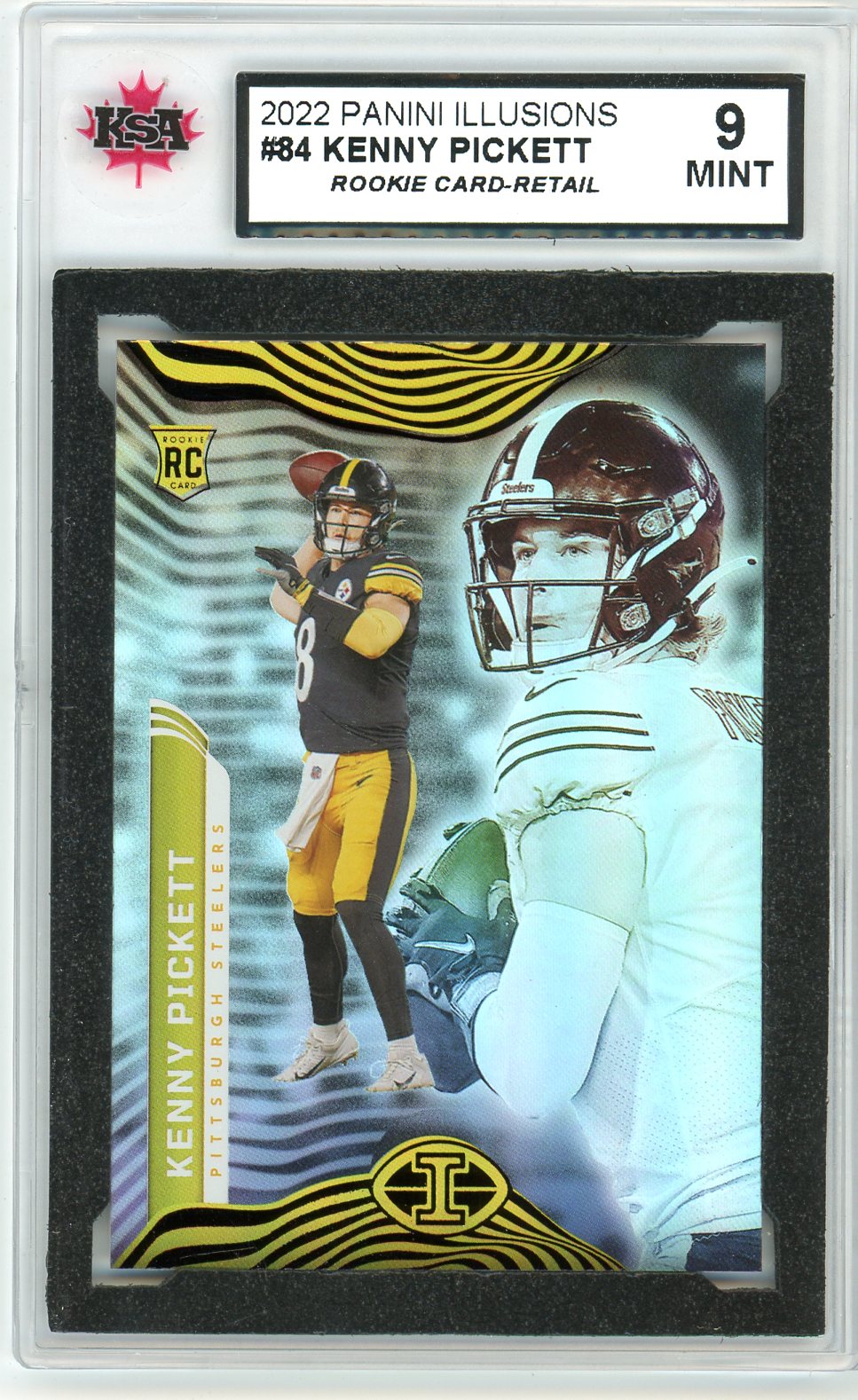 2022 Panini Illusions Kenny Pickett Retail Graded Rookie Card #84 KSA 9