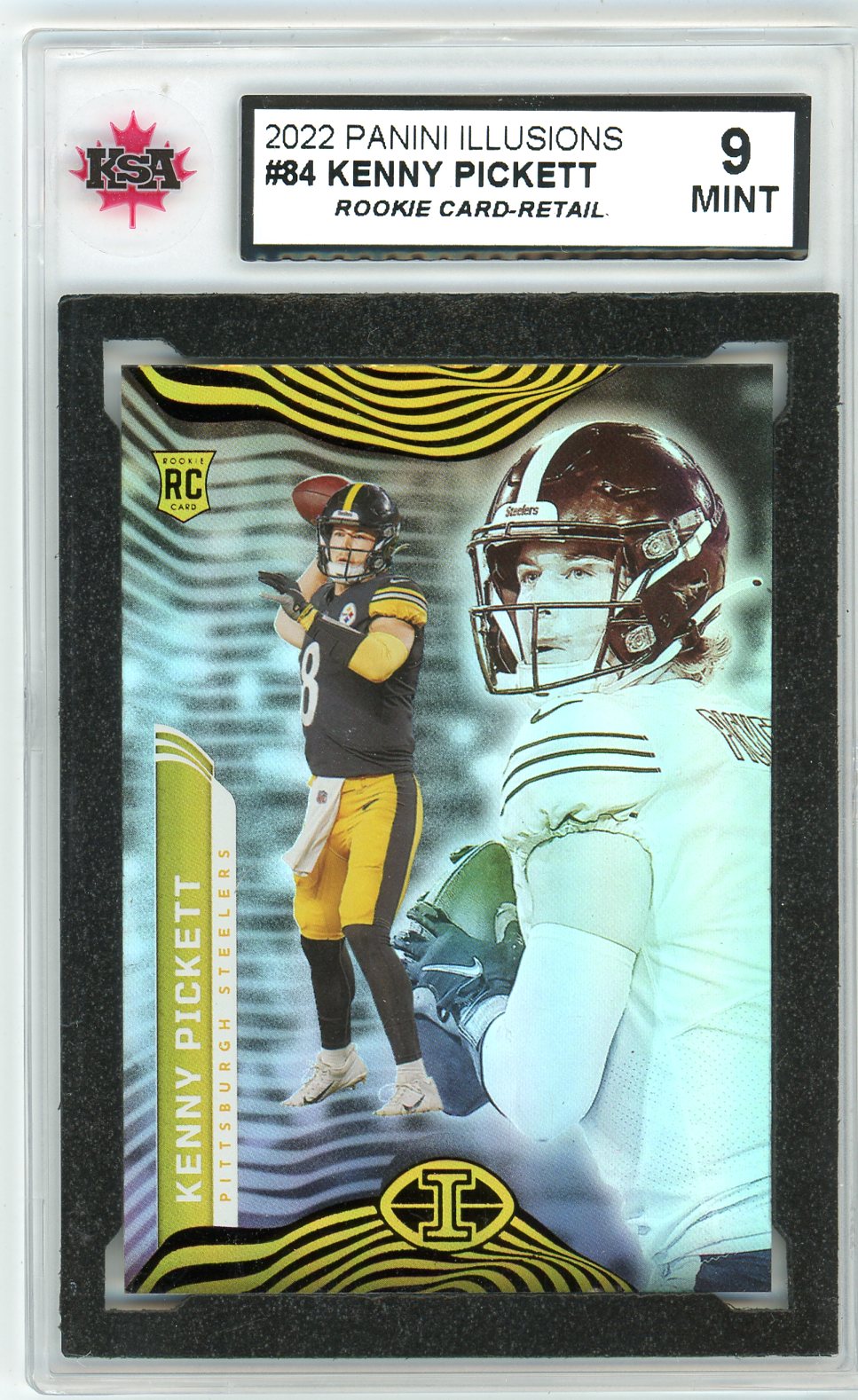 2022 Panini Illusions Kenny Pickett Graded Rookie Card #84 KSA 9