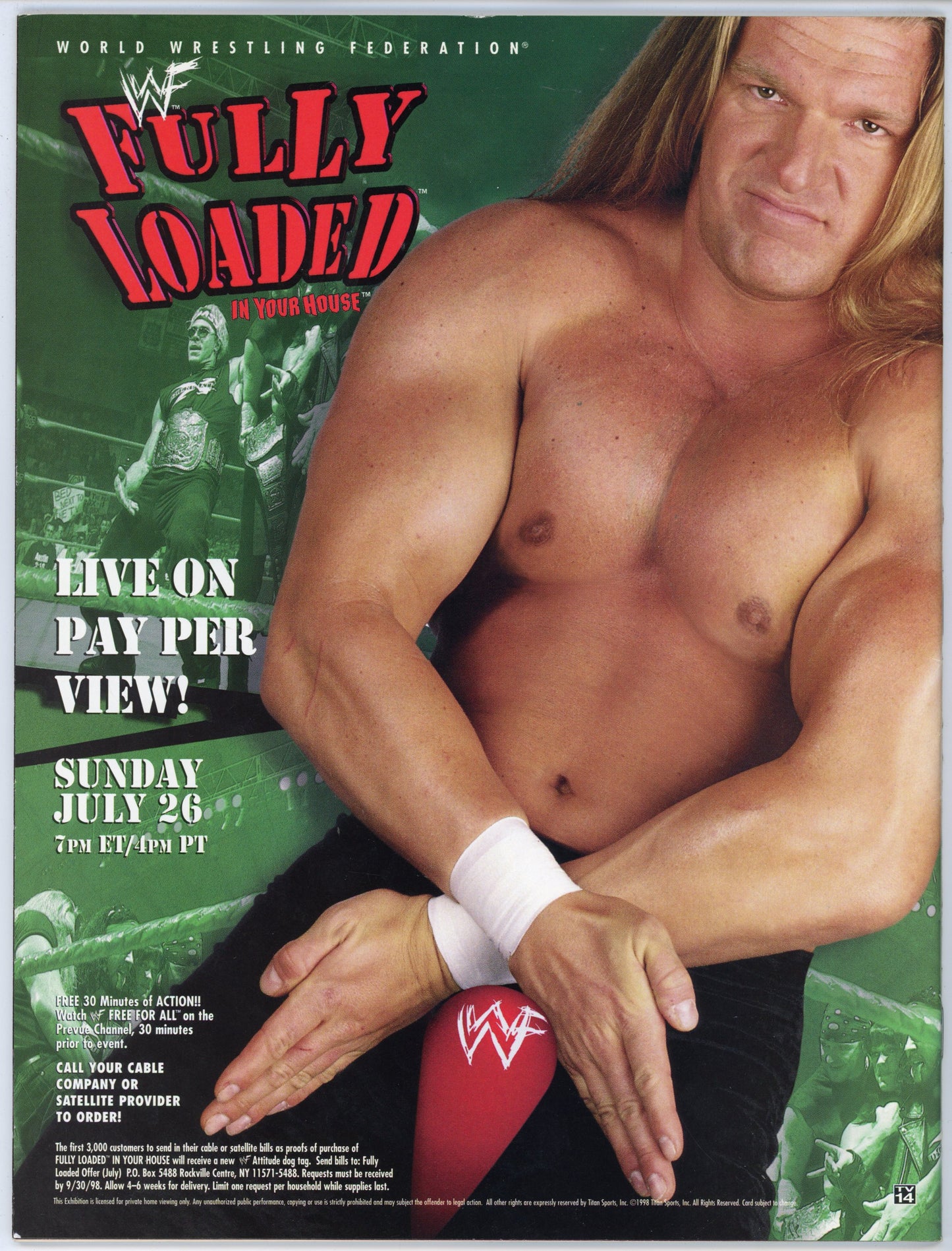 WWF WWE Raw Vintage Wrestling Magazine (August 1998) "Stone Cold" Steve Austin Cover