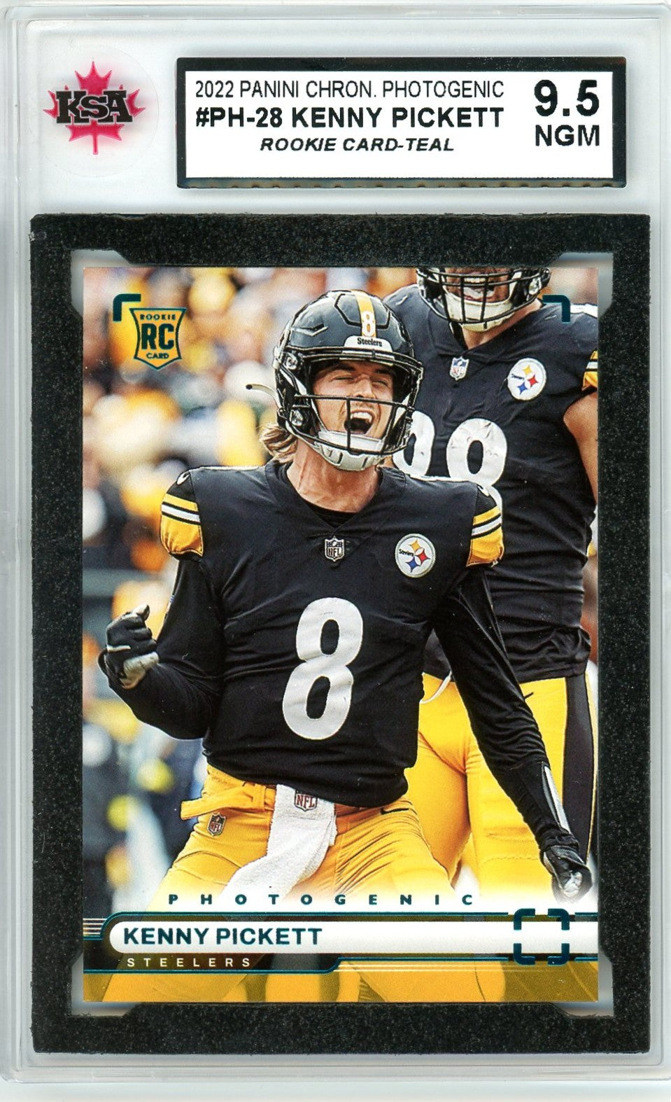 2022 Panini Chronicles Photogenic Kenny Pickett Graded Rookie Card #PH-28 KSA 9.5