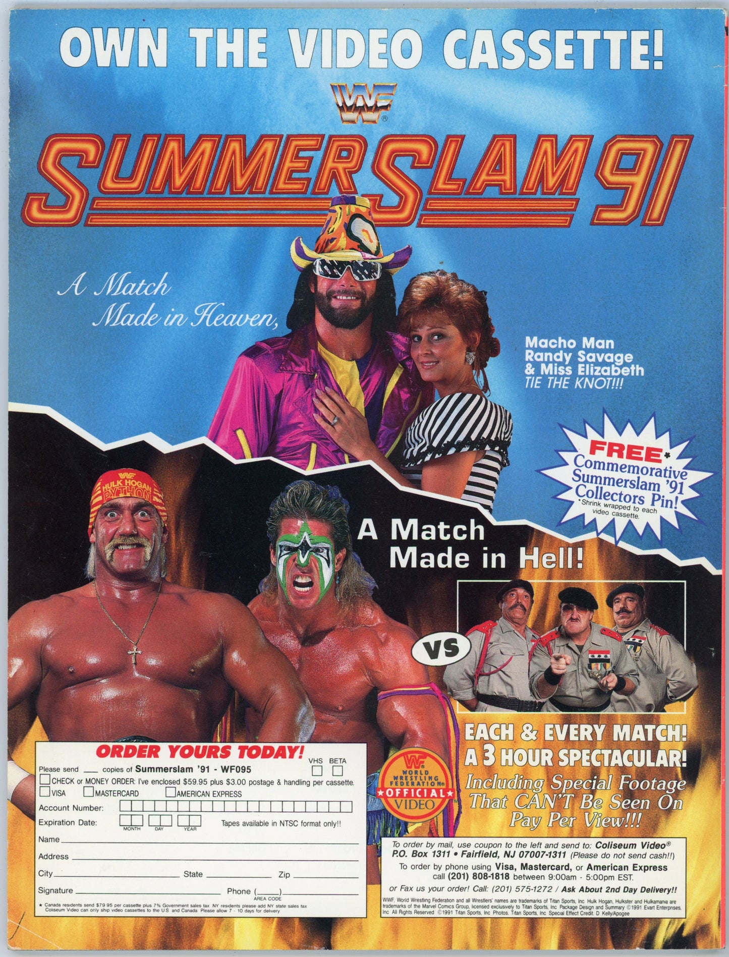 WWF WWE Presents Superstars VI Wrestling Magazine (1991) Hulk Hogan Cover