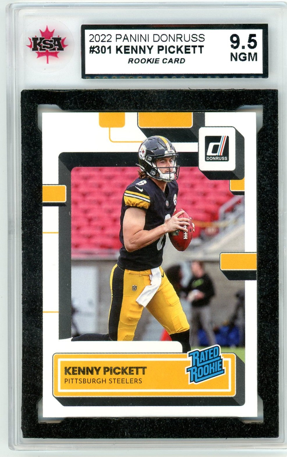 2022 Panini Donruss Kenny Pickett Graded Rookie Card #301 KSA 9.5