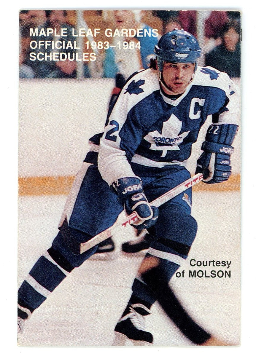 1983/84 Toronto Maple Leafs / Marlboro Junior A Maple Leaf Gardens Official Schedule
