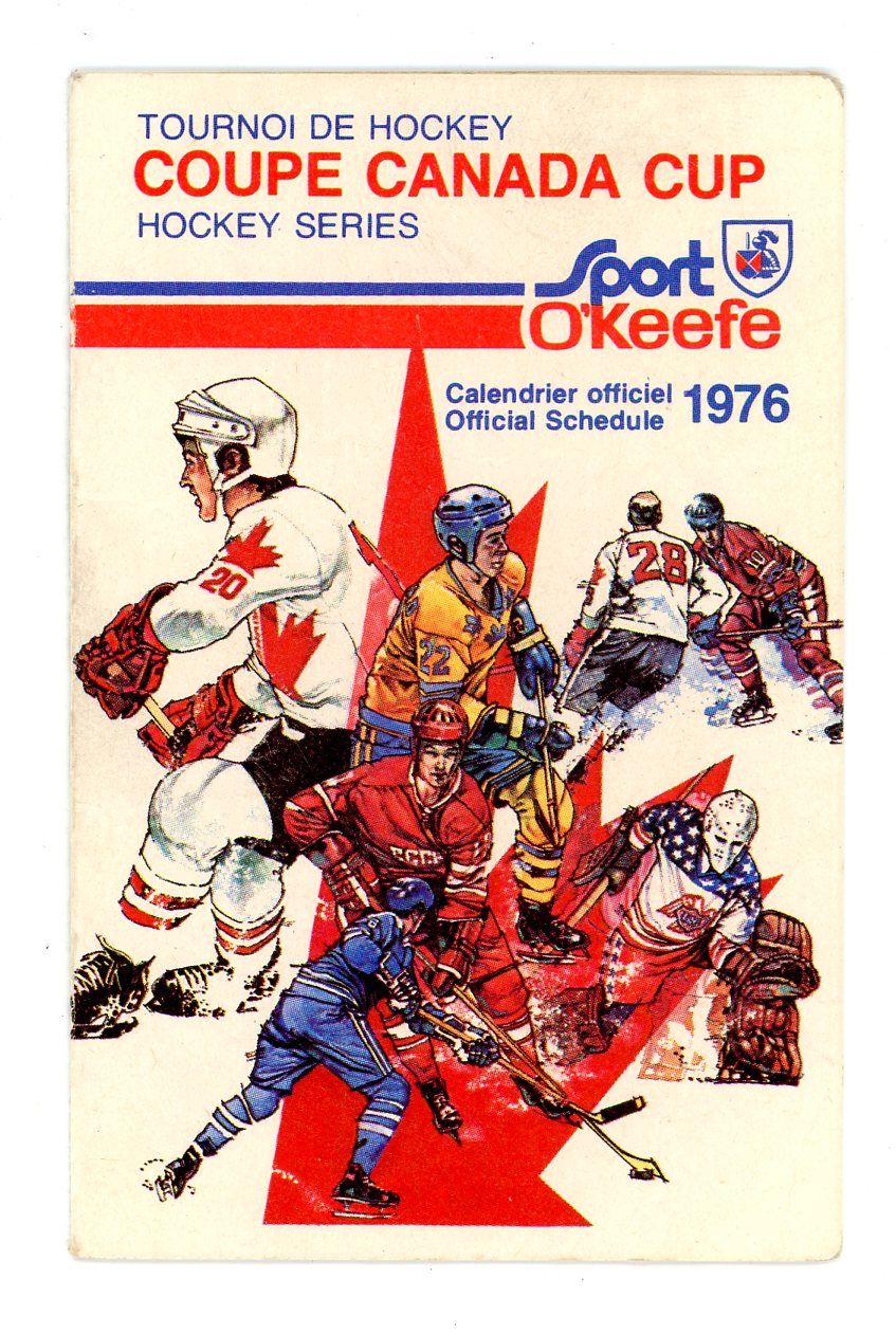 1976 Canada Cup Official Hockey Schedule Bilingual