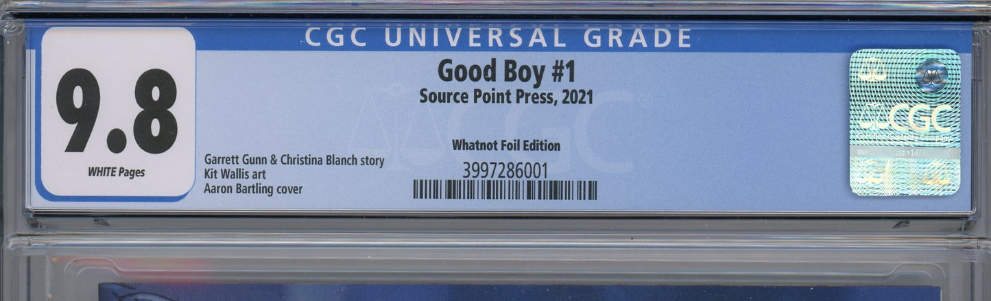 2021 Source Point Press Good Boy #1 Graded Comic Book CGC 9.8 Whatnot Foil Edition