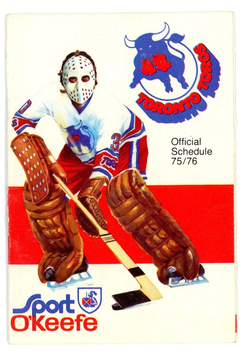 1975/76 WHA Toronto Toros Official Hockey Schedule