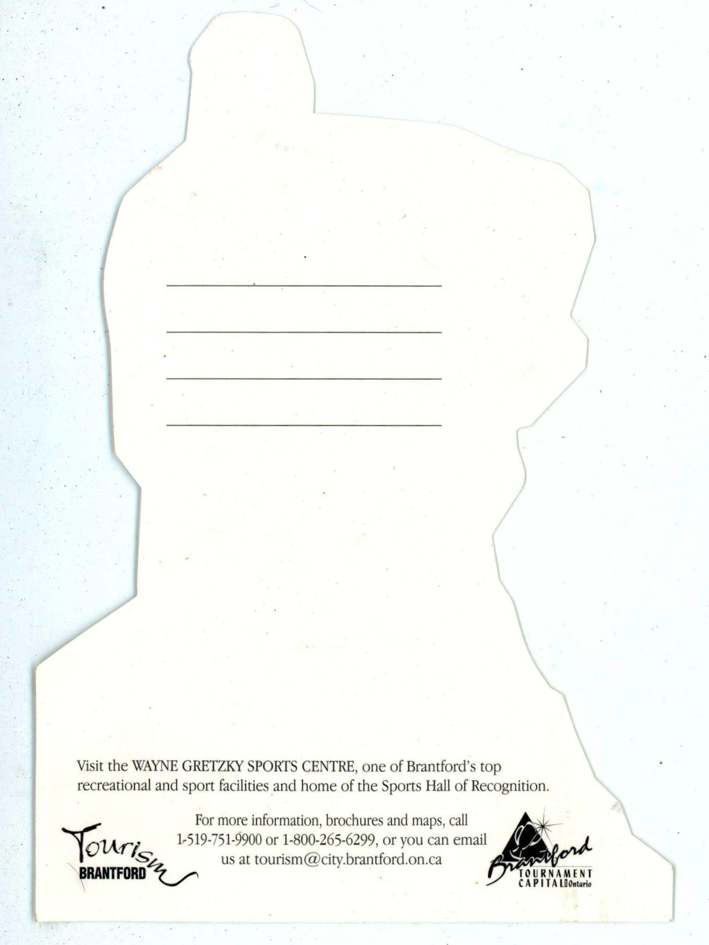 1990s Brantford Tourism Home of Wayne Gretzky Vintage Die-Cut Post Card (Lot of 10)