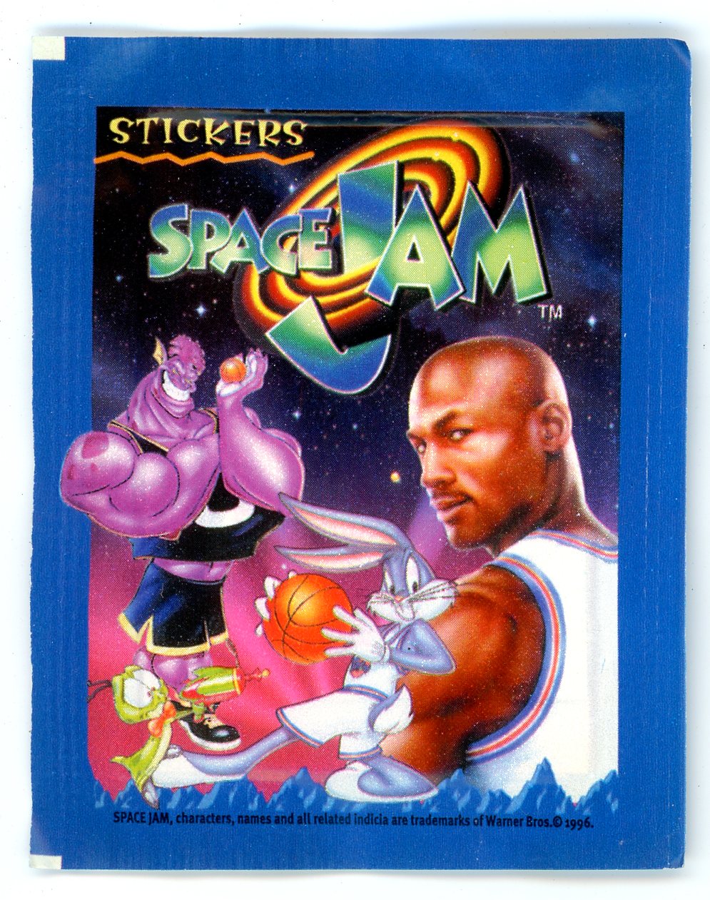 1997 Upper Deck Space Jam Official Movie Sticker Pack (6 Stickers) Michael Jordan