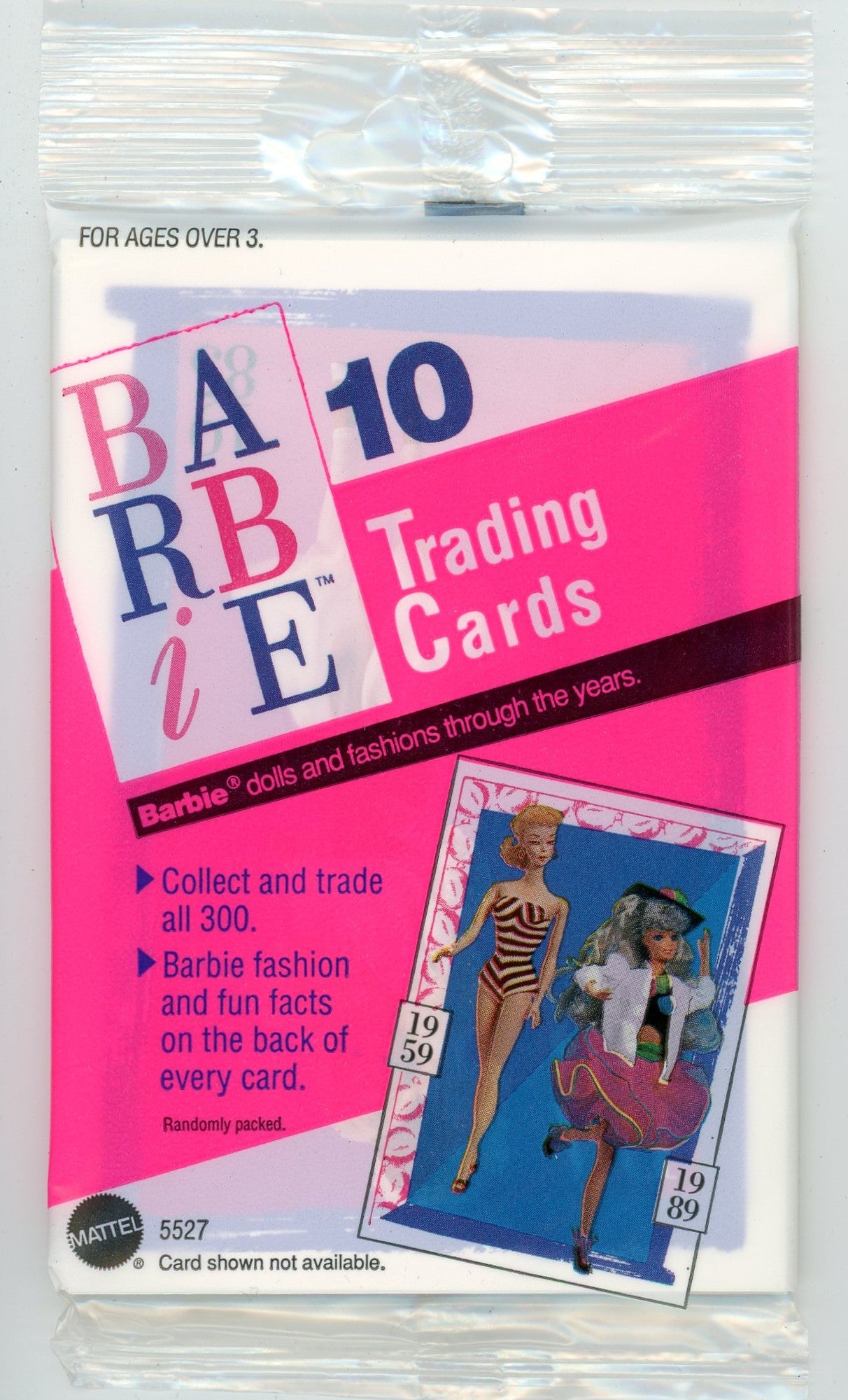 1990 Mattel Barbie Jumbo Trading Card Pack (10 Cards)