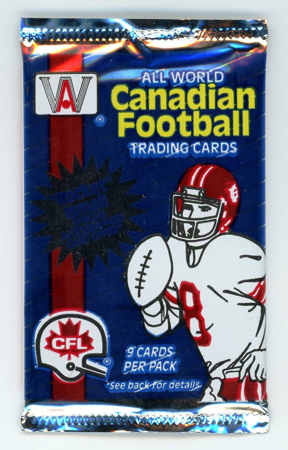 1991 AW Sports All World Canadian Football Card Pack (9 Cards)