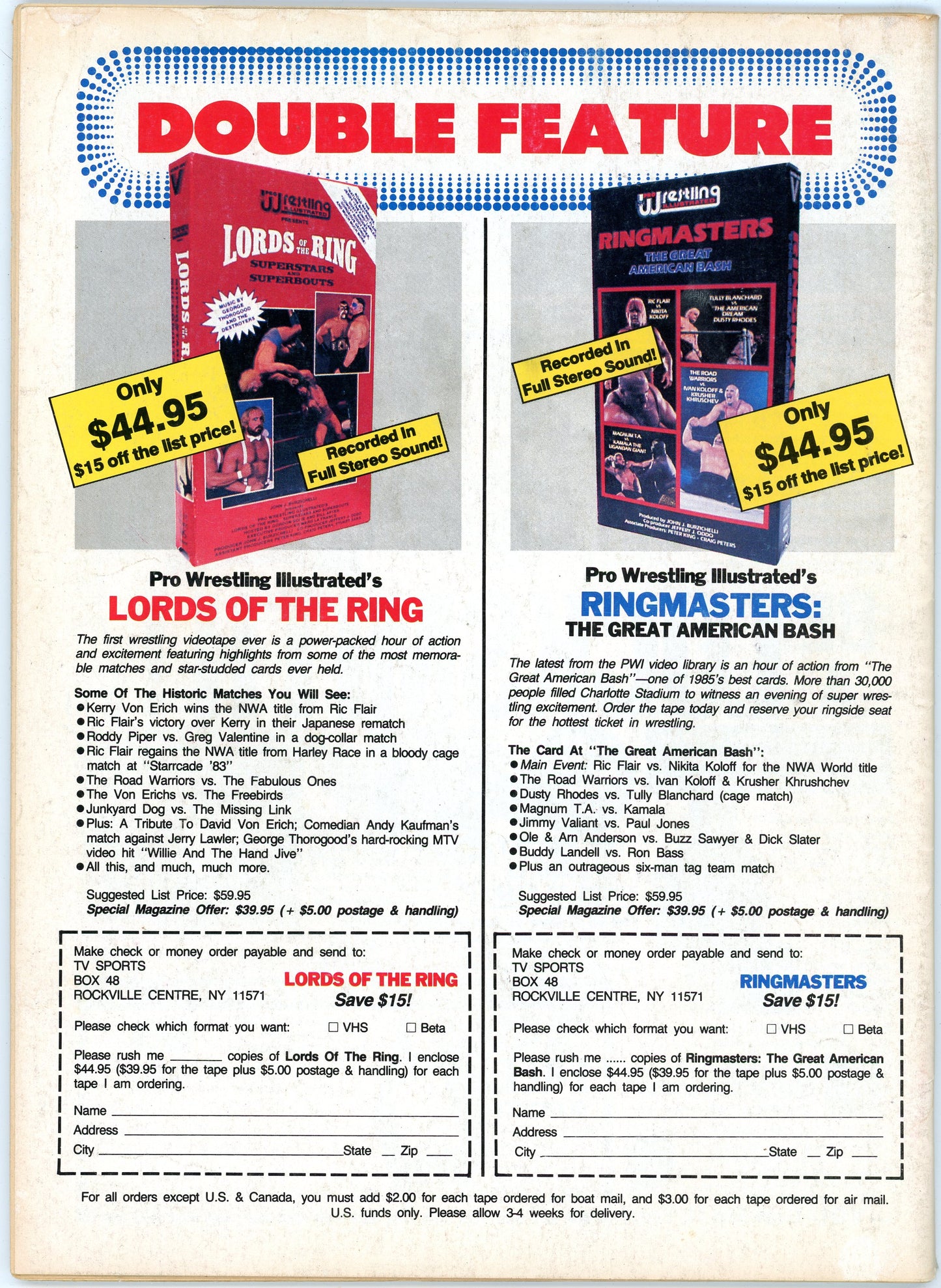 Pro Wrestling Illustrated Vintage Magazine (Spring 1987) Annual Issue