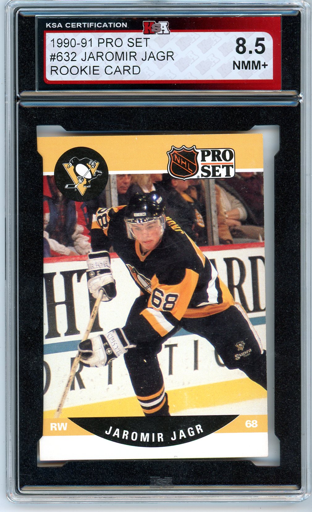 1990/91 Pro Set Jaromir Jagr Graded Rookie Card #632 KSA 8.5