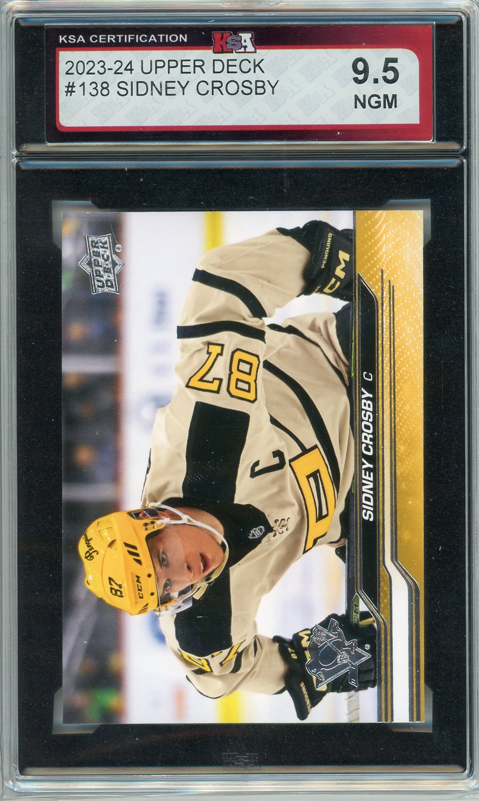 2023/24 Upper Deck Sidney Crosby Graded Card #138 KSA 9.5