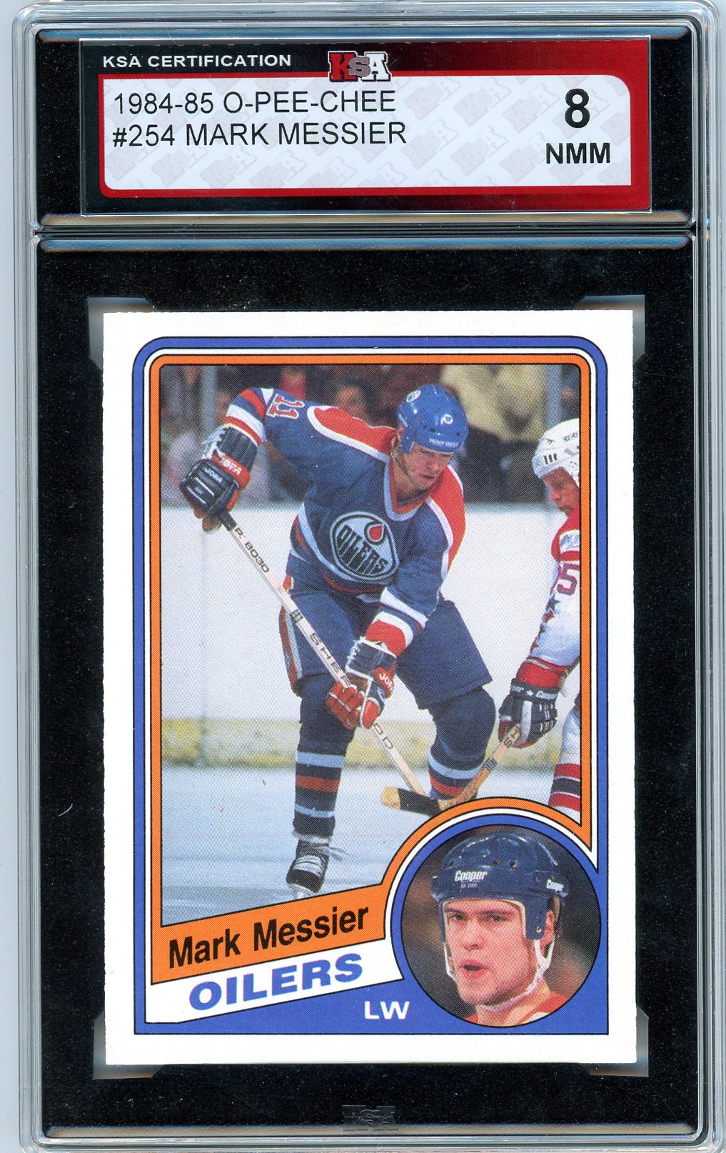 1984/85 OPC O-Pee-Chee Mark Messier Graded Card #254 KSA 8