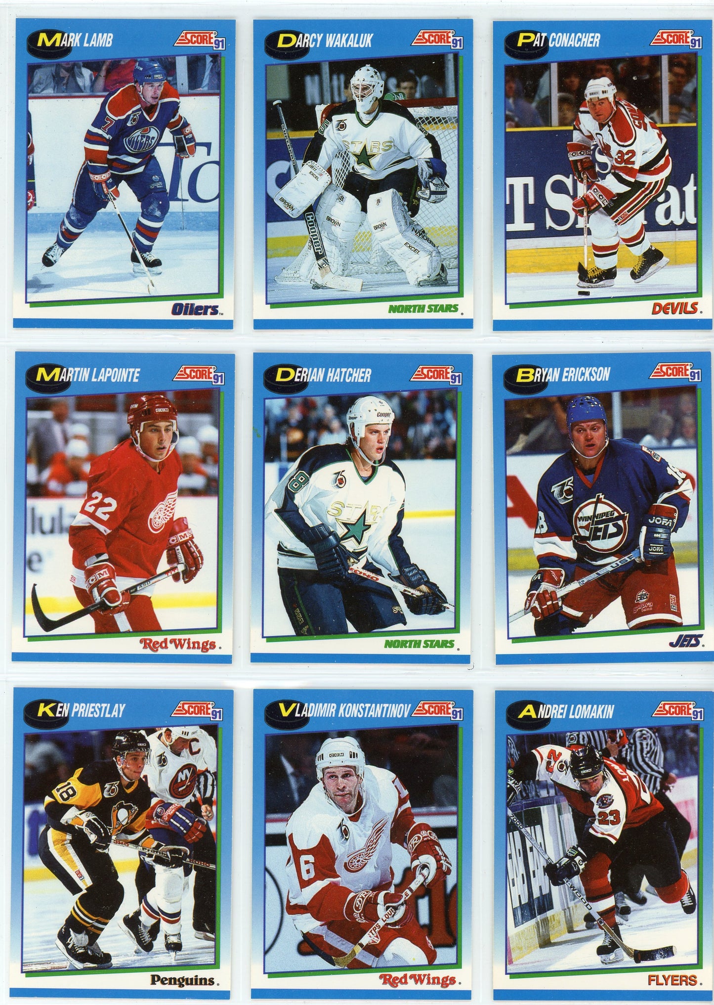 1991/92 Score Canadian English NHL Hockey Card Complete Set (660 Cards)