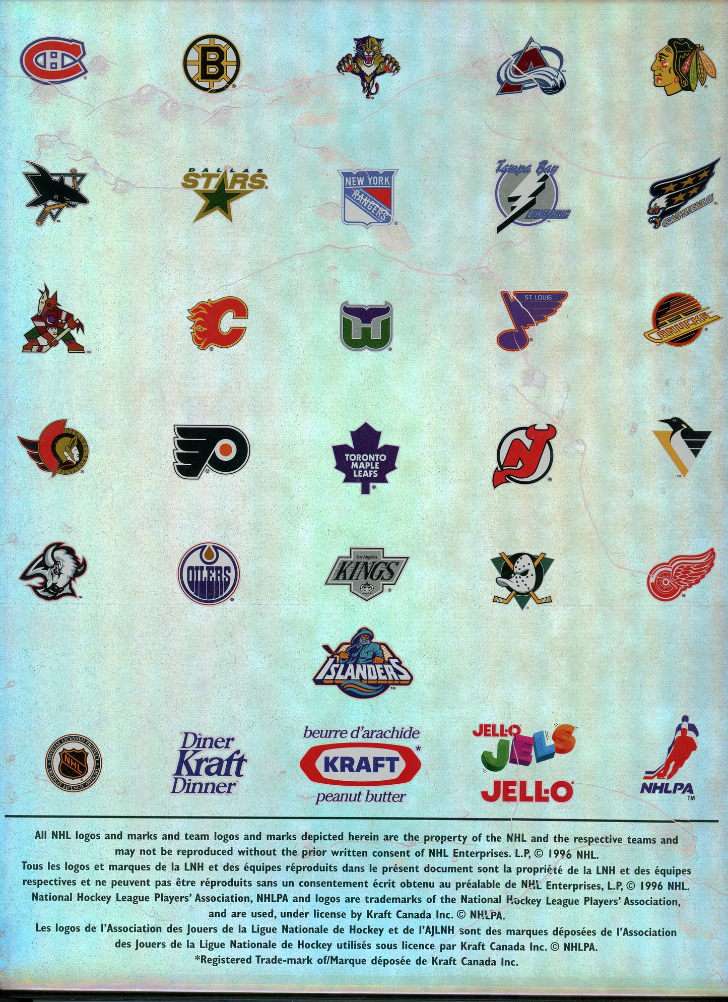 1996/97 Kraft Hockey Card Champions NHL Complete Collector Master Set Binder