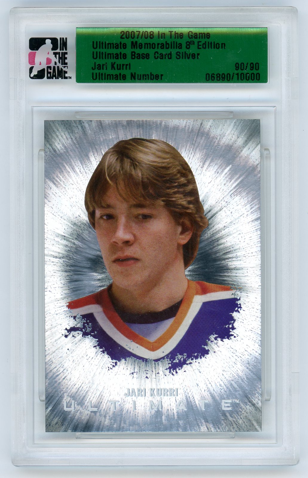 2007/08 In The Game Jari Kurri Ultimate Memorabilia 8th Edition Graded Card