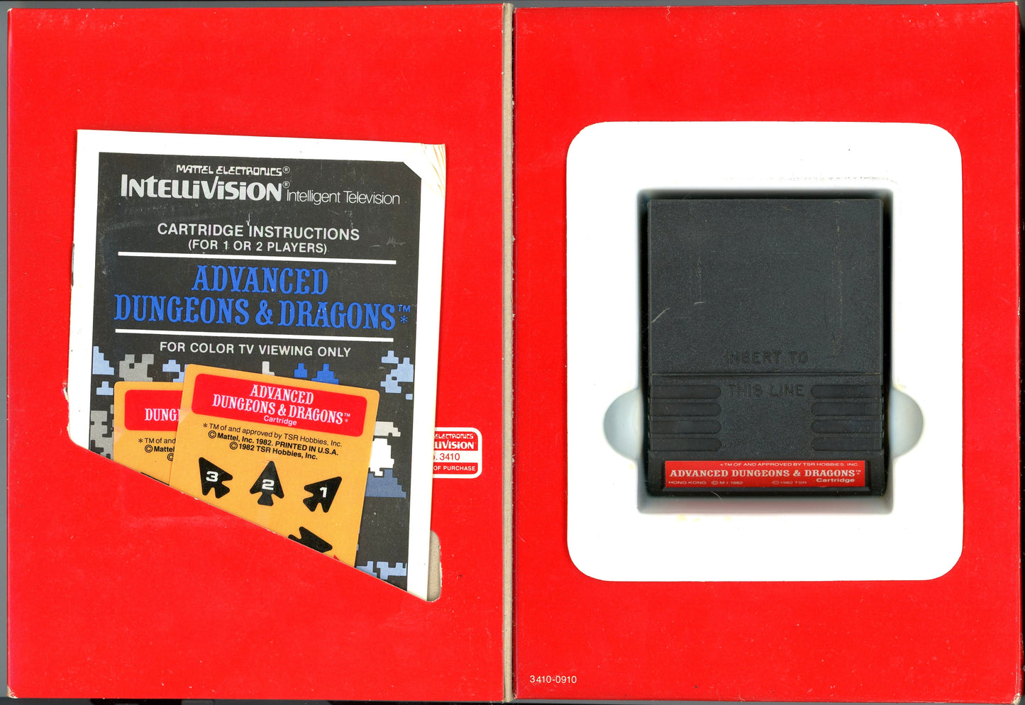 1982 Mattel Electronics Advanced Dungeons & Dragons Intellivision Video Game Cartridge in Box