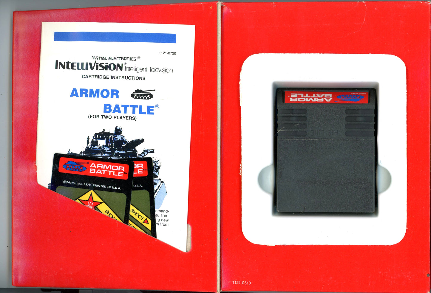 1979 Mattel Electronics Armor Battle Intellivision Video Game Cartridge in Box