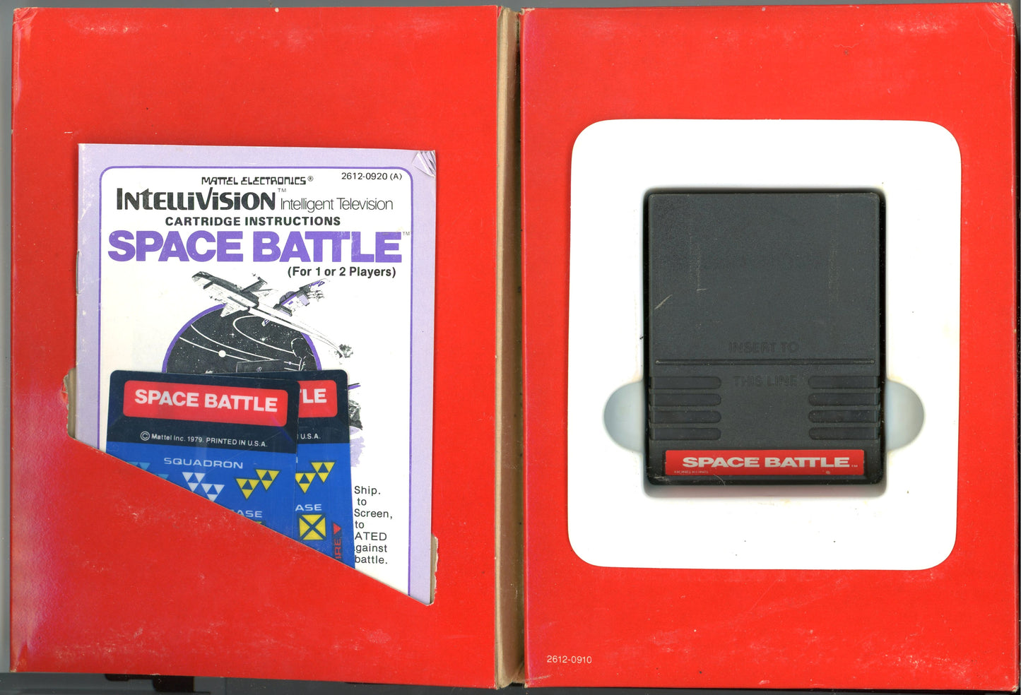 1979 Mattel Electronics Space Battle Intellivision Video Game Cartridge in Box