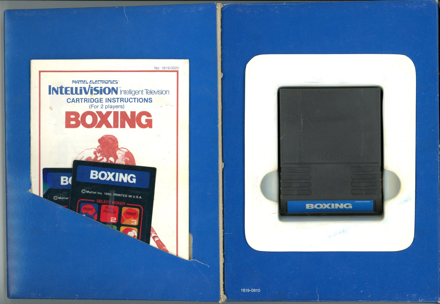 1980 Mattel Electronics Boxing Intellivision Video Game Cartridge in Box