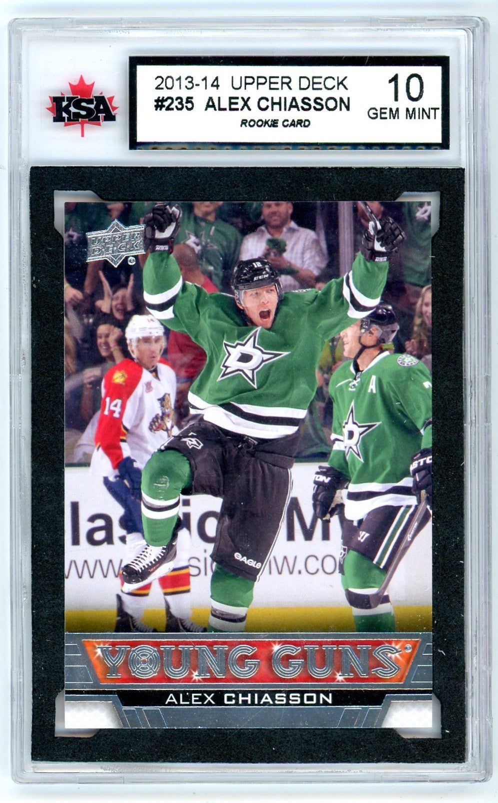 2013/14 Upper Deck Alex Chiasson Graded Young Guns Rookie Card #235 KSA 10