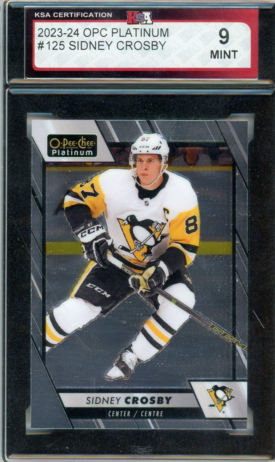 2023/24 OPC O-Pee-Chee Platinum Sidney Crosby Graded Card KSA 9