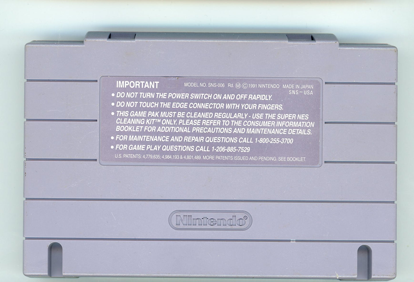 1991 Super Mario World SNES Video Game Cartridge Type A