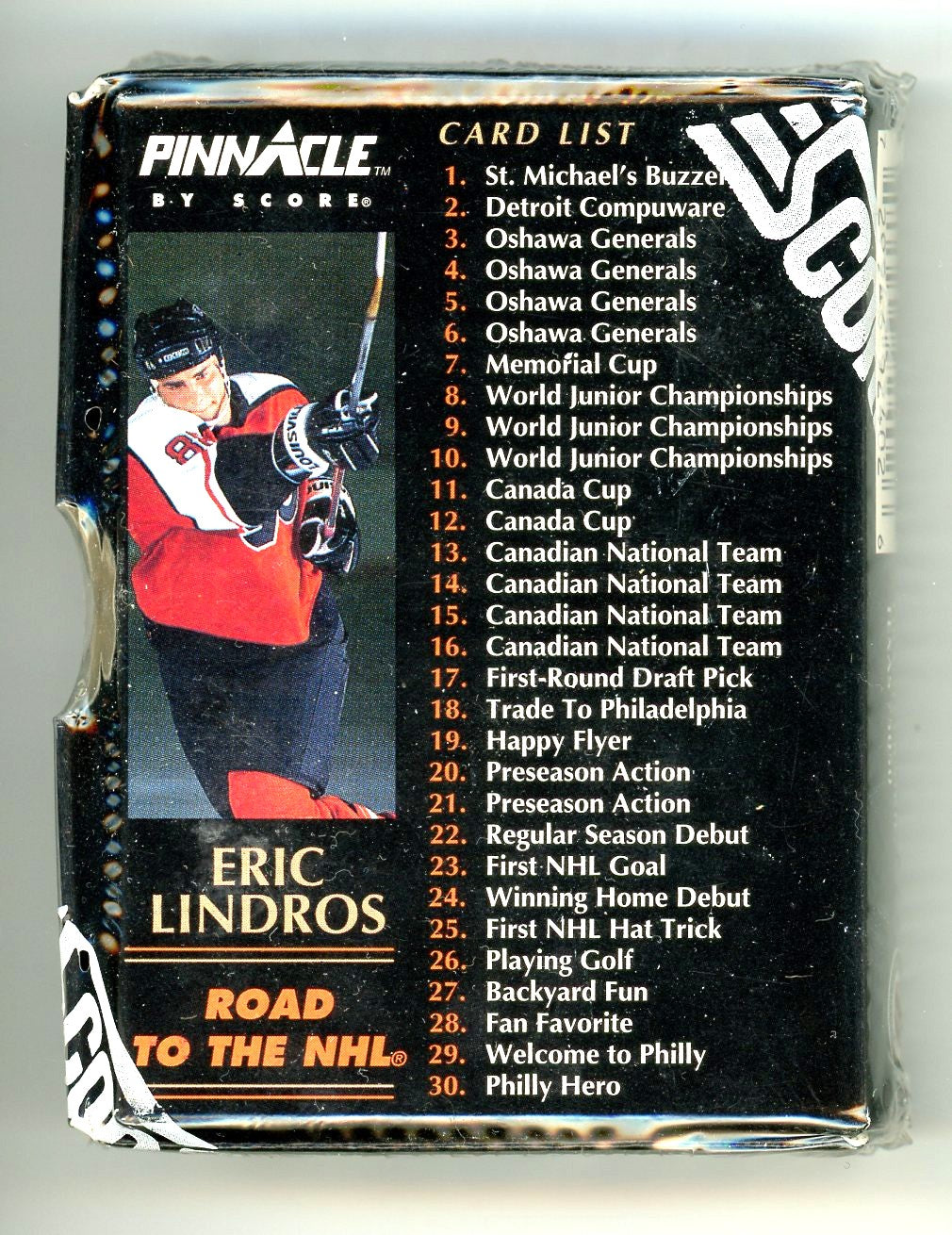1992 Score Pinnacle Eric Lindros Road to the NHL Exclusive Complete Set (30 Cards) Sealed