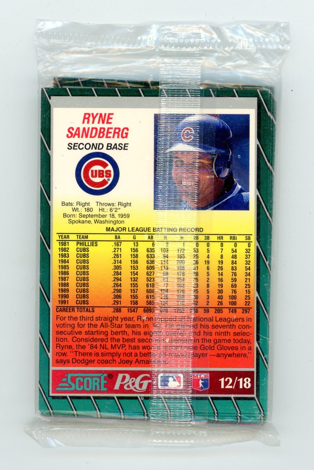 1992 Score San Diego Padre All-Star Game Baseball Card Set Sealed