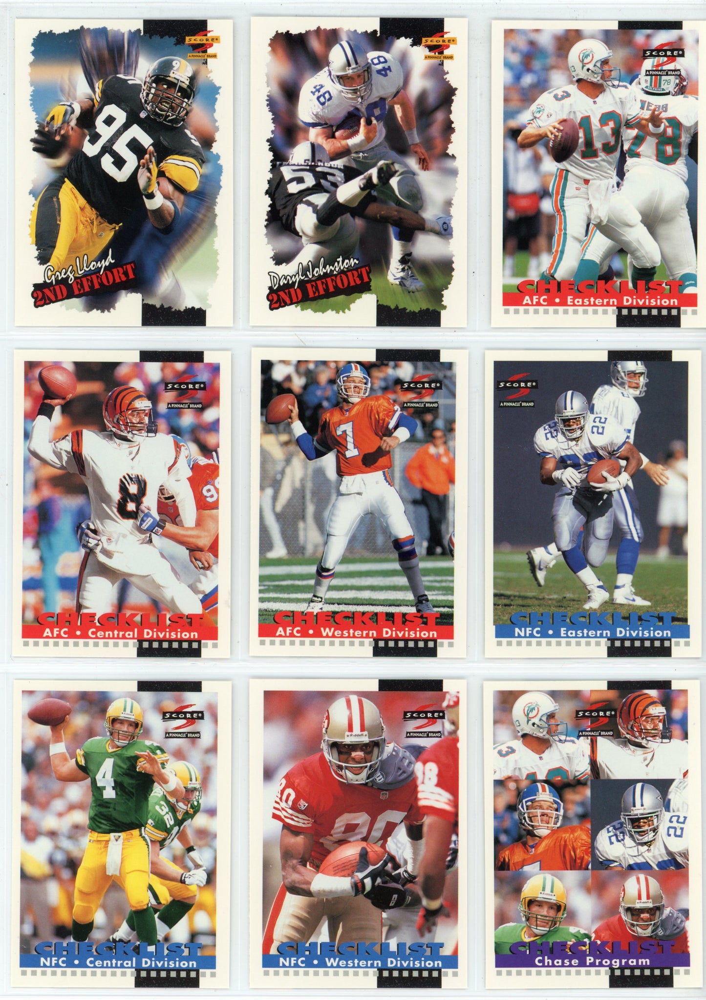 1996 Score NFL Football Card Complete Set (275 Cards)
