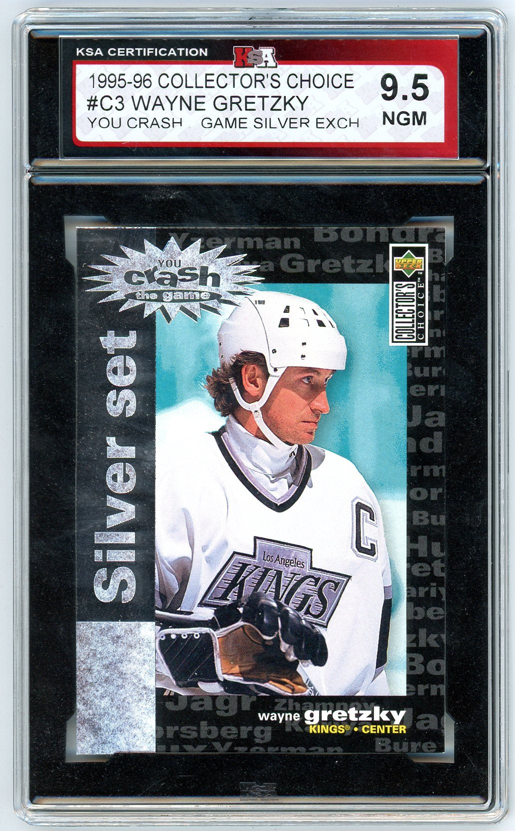 1995/96 Collector's Choice Wayne Gretzky Graded Card #C3 KSA 9.5