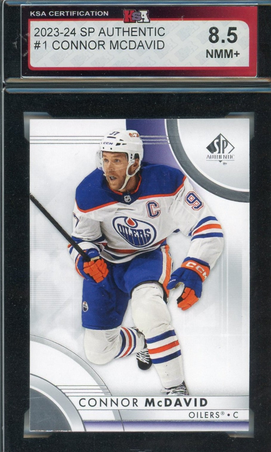 2023/24 UD SP Authentic Connor McDavid Graded Card KSA 8.5