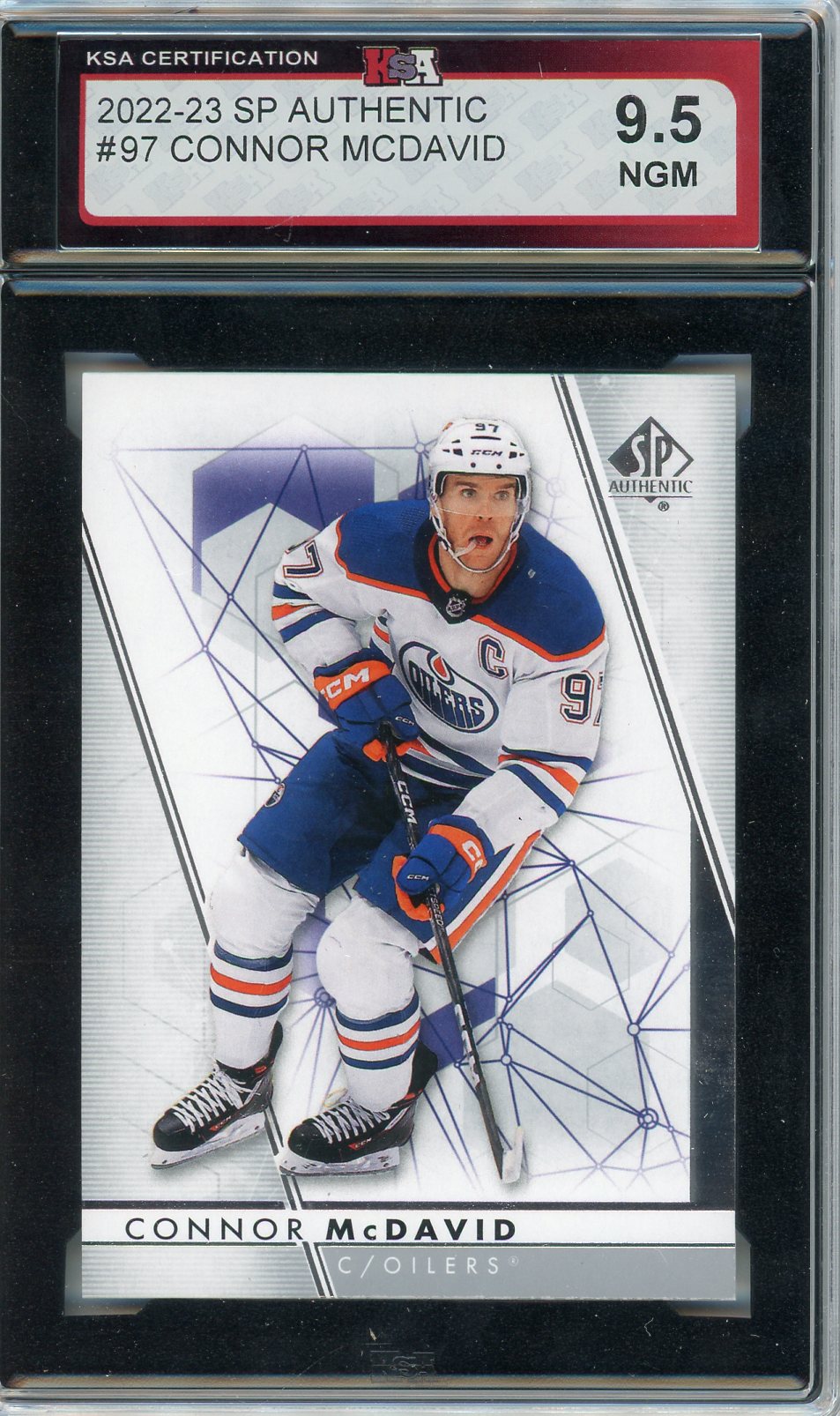 2022/23 UD SP Authentic Connor McDavid Graded Card #97 KSA 9.5