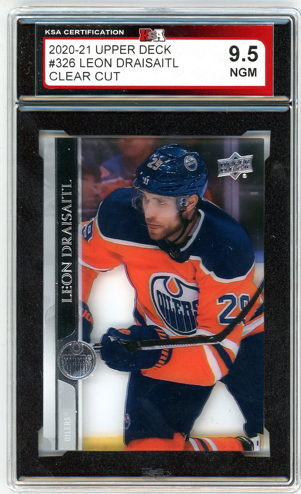 2020/21 Upper Deck Leon Draisaitl Clear Cut Graded Card #326 KSA 9.5