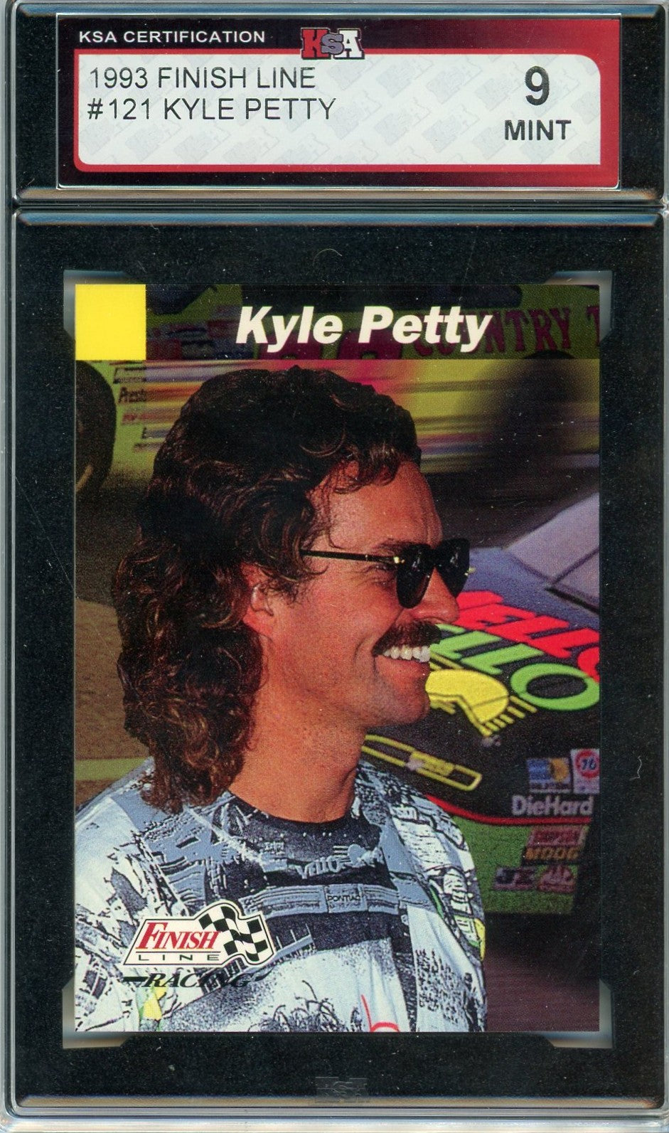 1993 Finish Line Kyle Petty Graded Card #121 KSA 9
