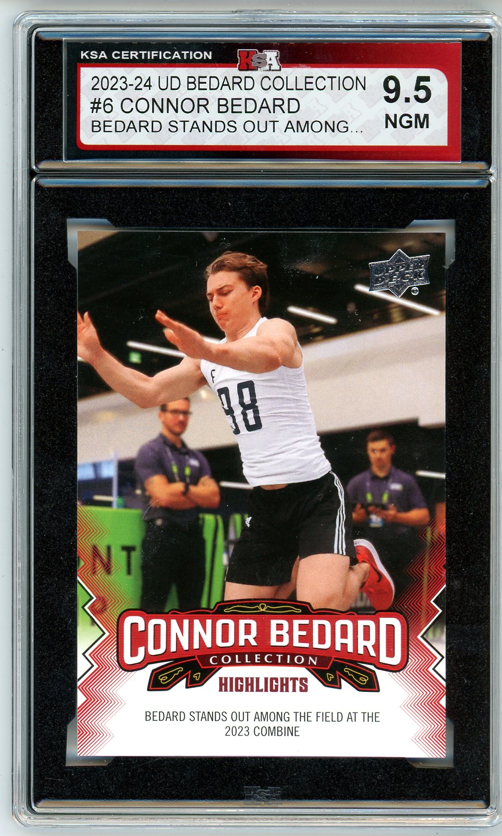 2023/24 Upper Deck Bedard Collection Bedard Stands Out Graded Card #6 KSA 9.5