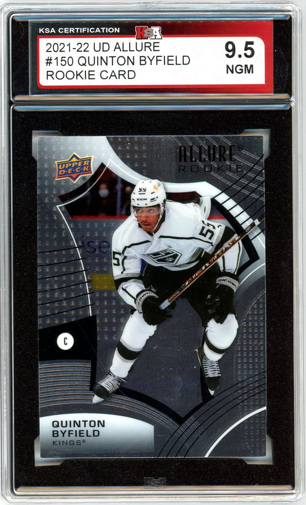 2021/22 Upper Deck Allure Quinton Byfield Graded Rookie Card #150 KSA 9.5