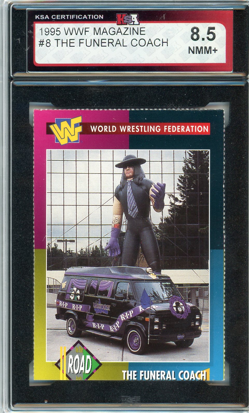1995 WWF Magazine The Funeral Coach Graded Card #8 KSA 8.5
