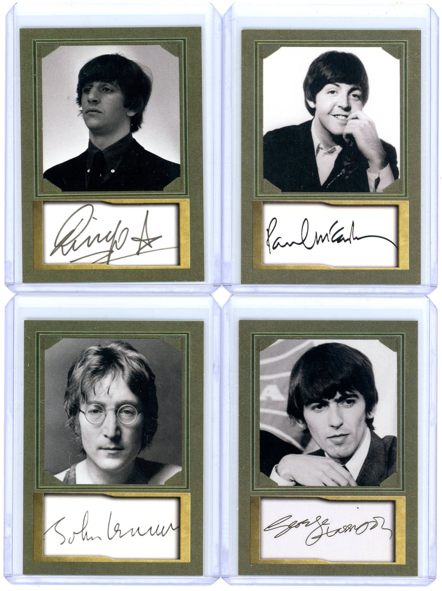 Portrait & Landscape D. Gordon The Beatles Facsimile Autograph Collectible Cards (Set of 4)
