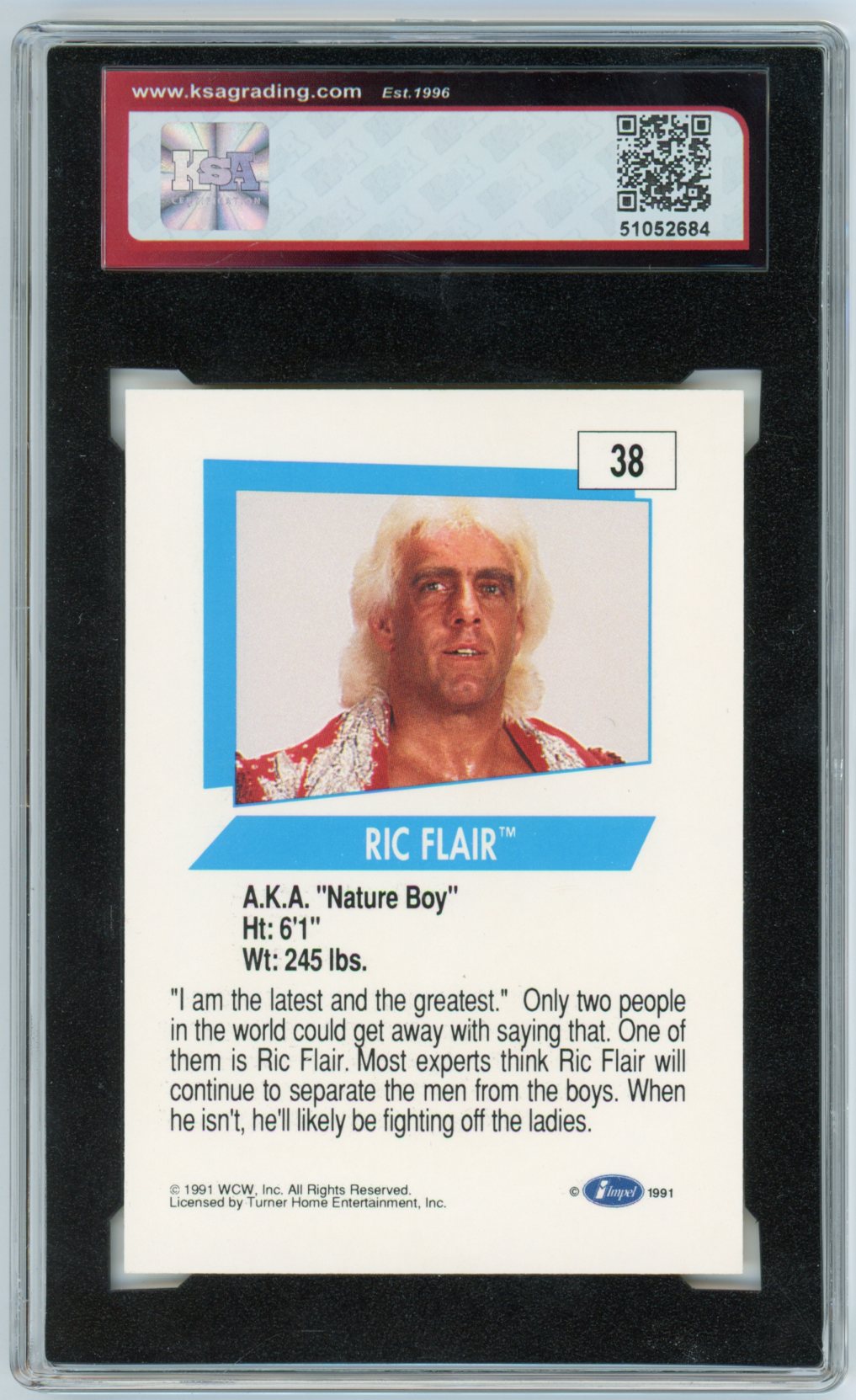 1991 Impel WCW Ric Flair Graded Card #38 KSA 10