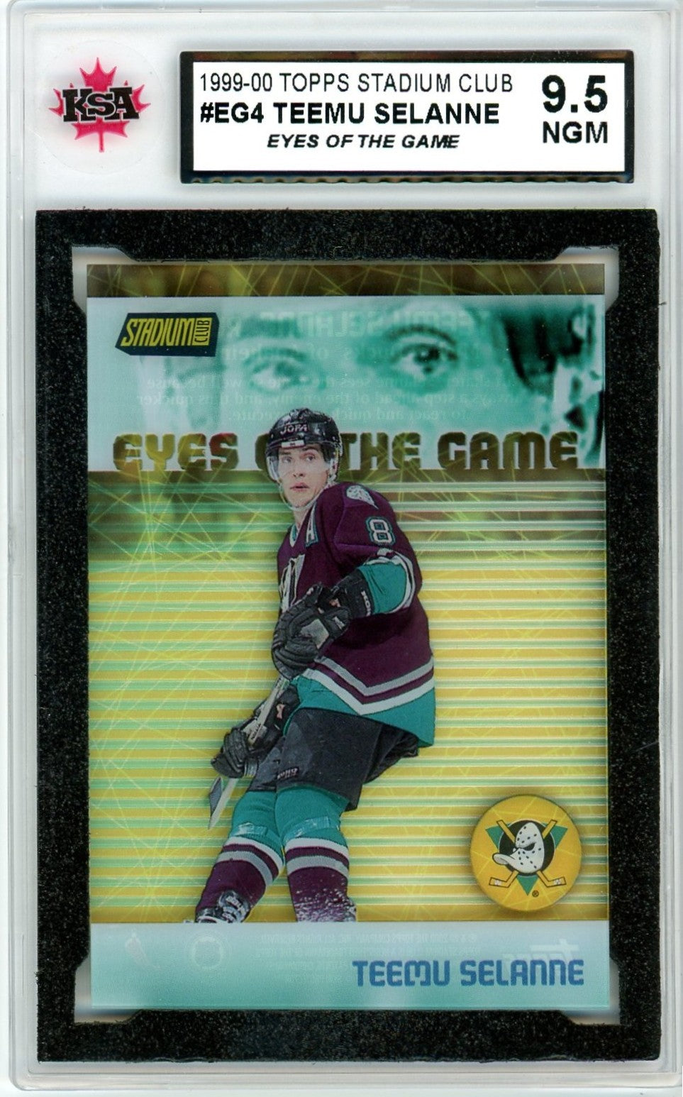 1999/00 Topps Stadium Club Teemu Selanne Graded Card KSA 9.5