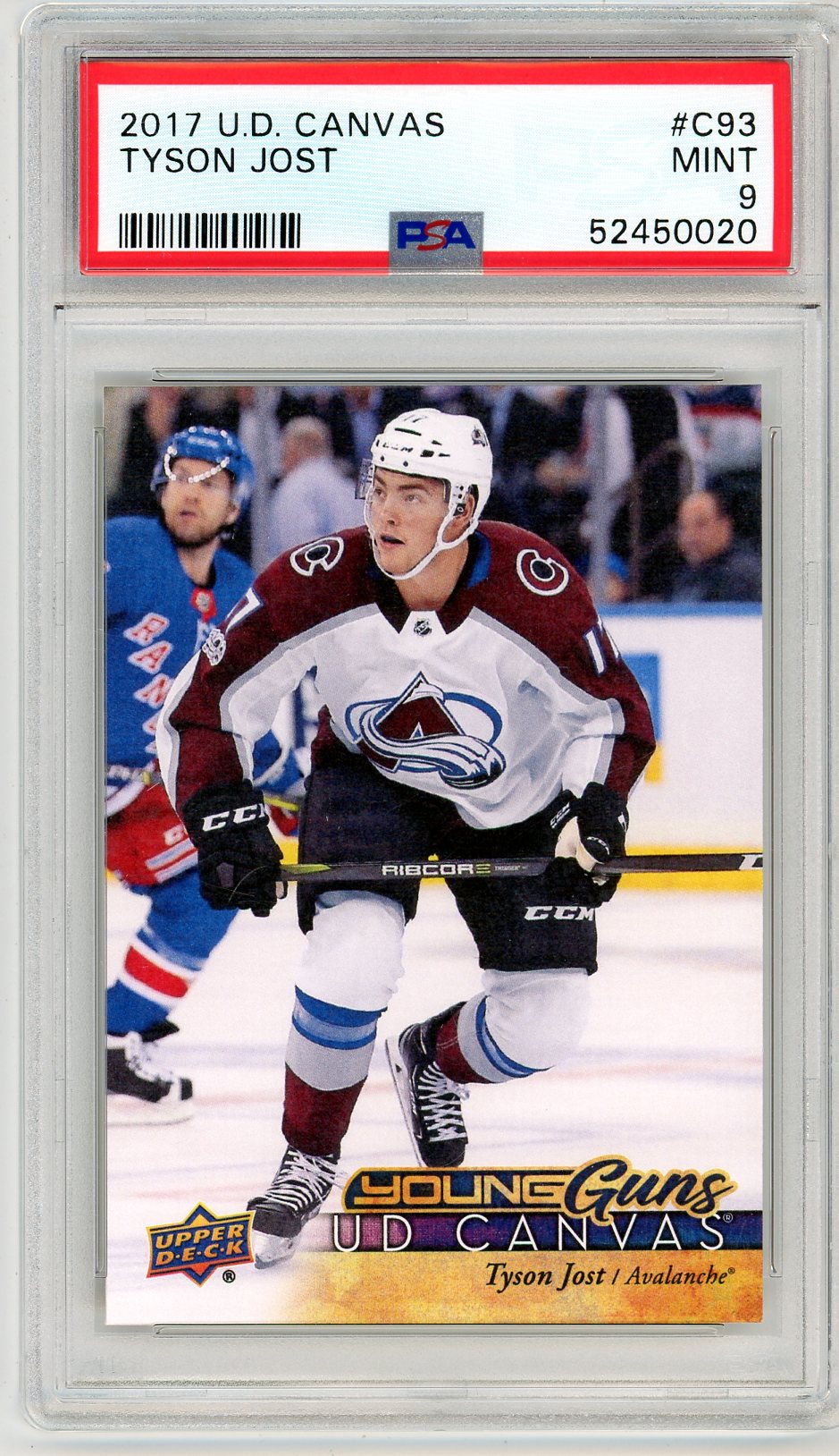 2017 Upper Deck Canvas Tyson Jost Graded Card #C93 PSA 9