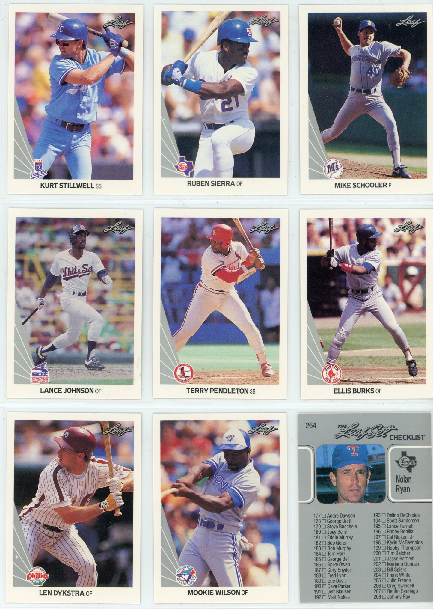 1990 Leaf MLB Baseball Series One Set (264 Cards)
