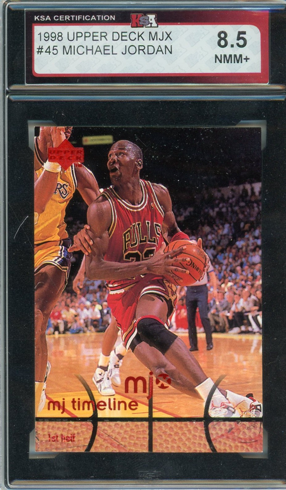 1998 Upper Deck MJX Michael Jordan #45 Graded Card KSA 8.5