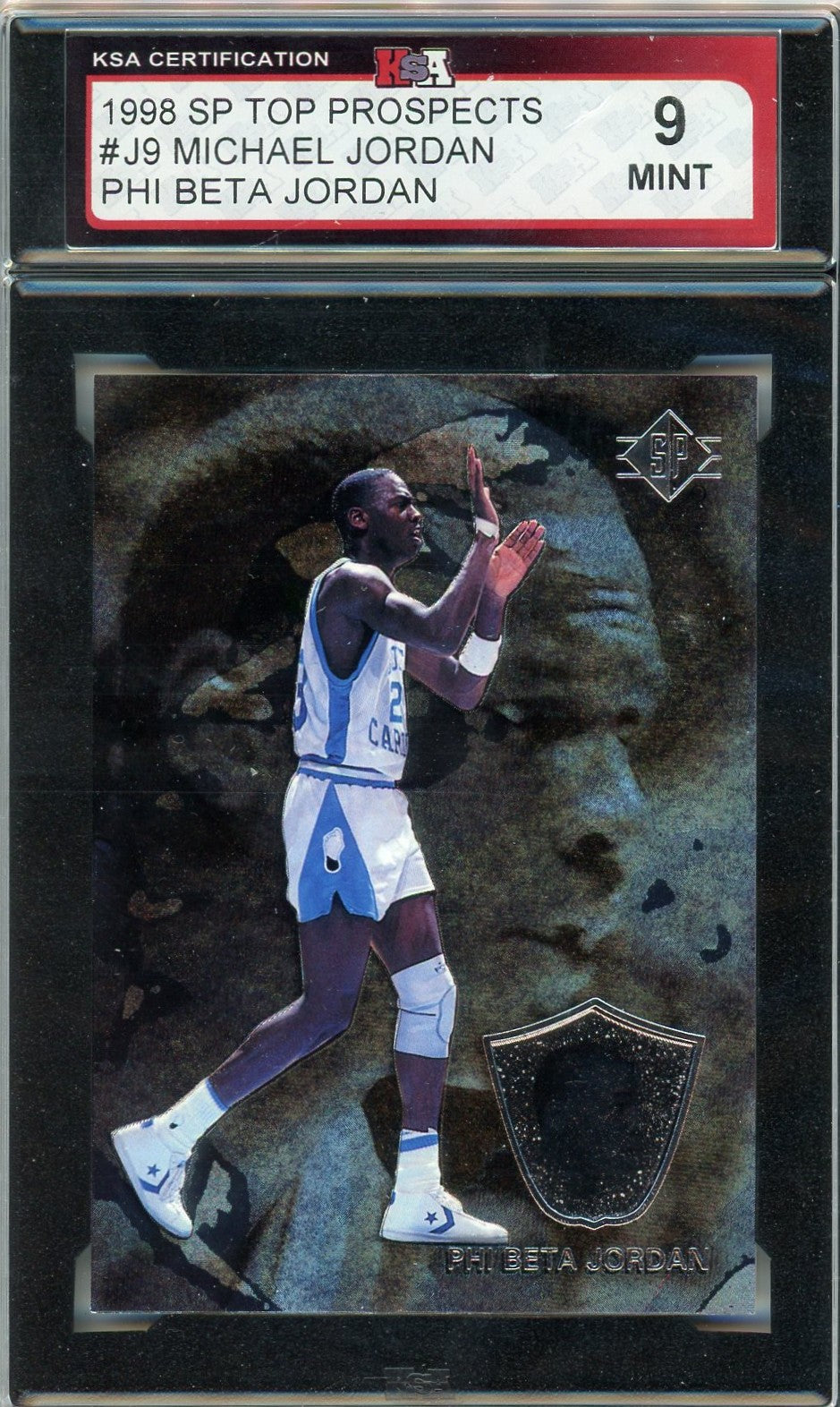 1998 UD SP Top Prospects Michael Jordan Phi Beta Graded Card #J9 KSA 9