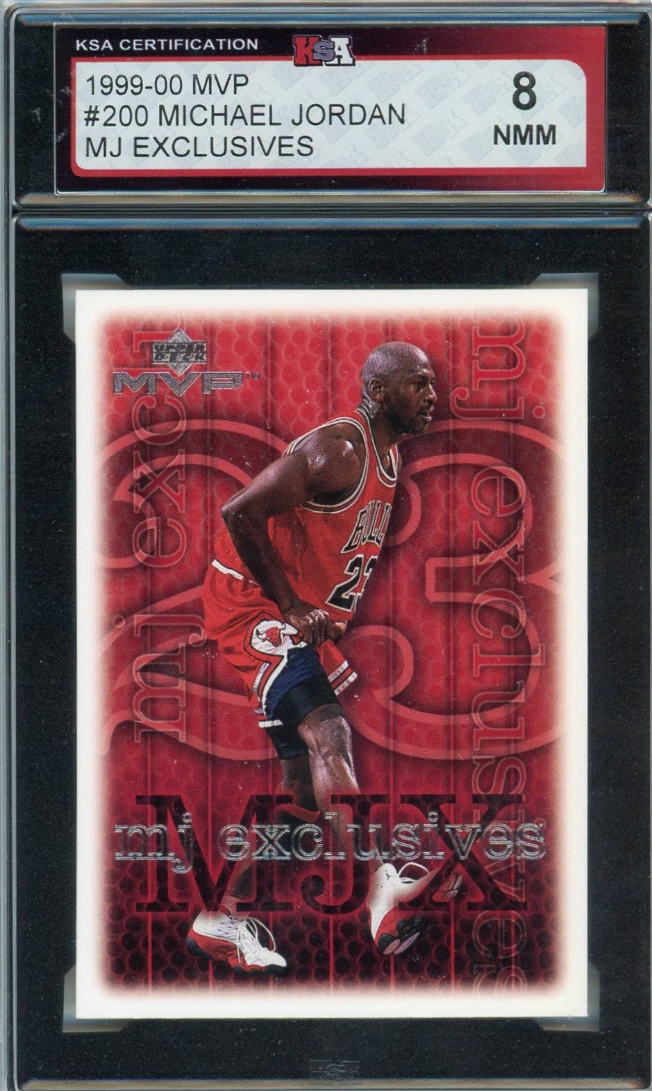 1999/00 UD MVP MJX Michael Jordan #200 Graded Card KSA 8