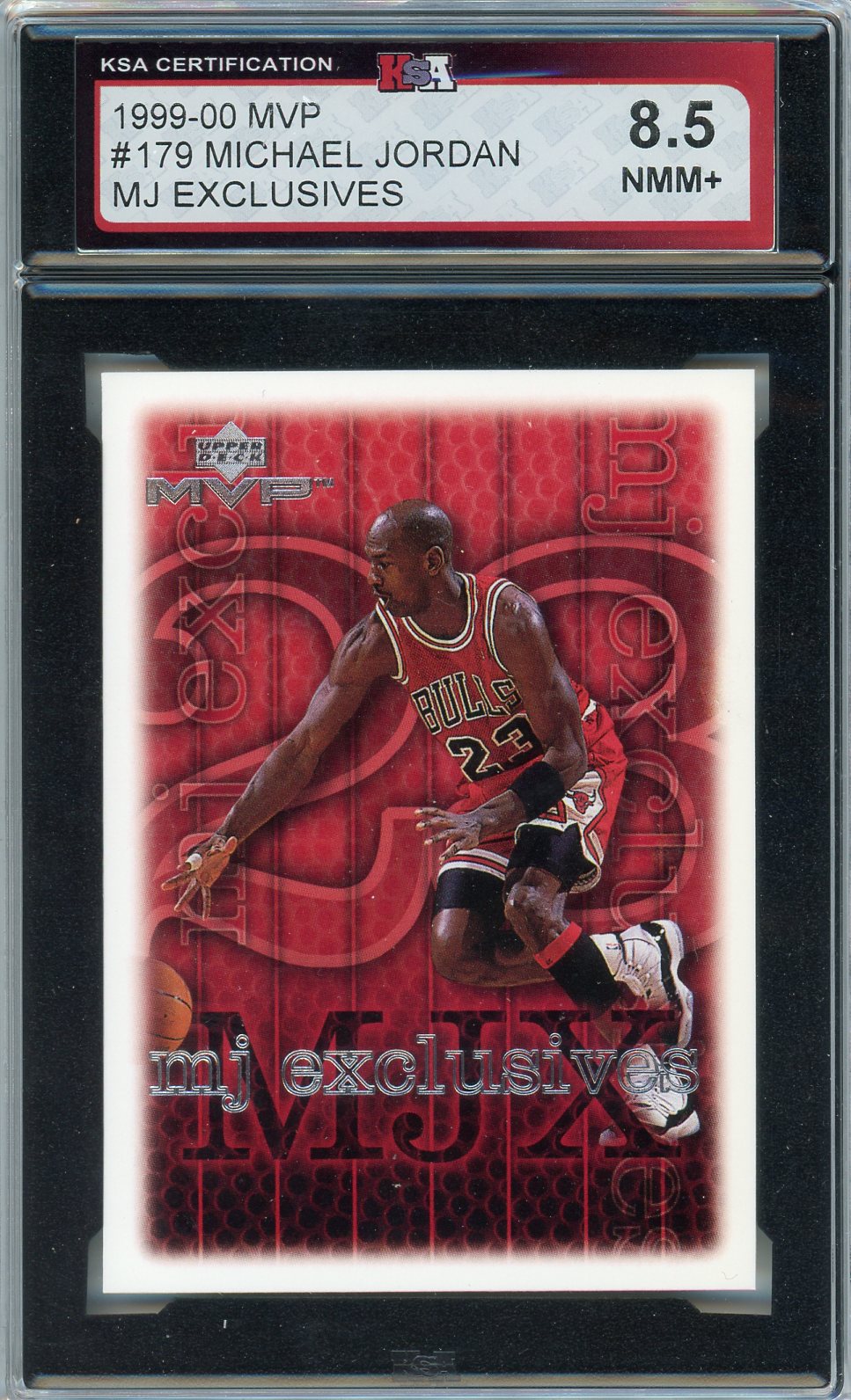 1999/00 UD MVP MJX Michael Jordan #179 Graded Card KSA 8.5
