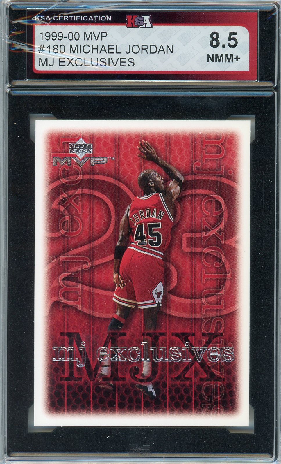 1999/00 UD MVP MJX Michael Jordan Graded Card #180 KSA 8.5