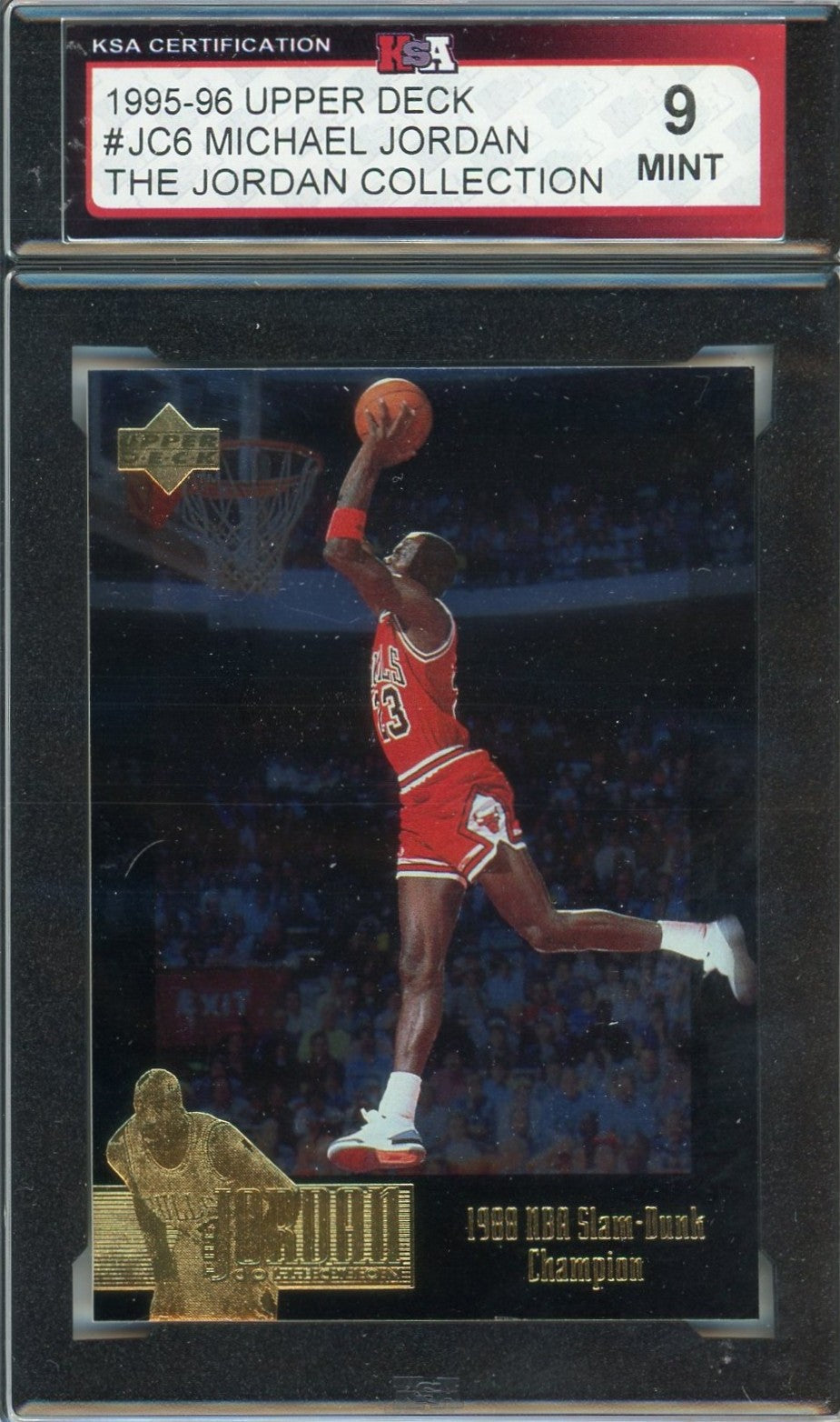 1995/96 Upper Deck Jordan Collection Michael Jordan Graded Card #JC6 KSA 9